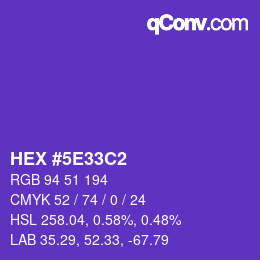 Color code: HEX #5E33C2 | qconv.com
