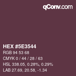 カラーコード: HEX #5E3544 | qconv.com