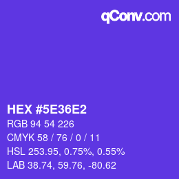 Color code: HEX #5E36E2 | qconv.com