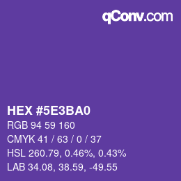 Código de color: HEX #5E3BA0 | qconv.com