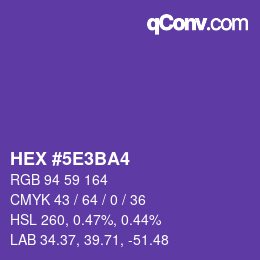 Color code: HEX #5E3BA4 | qconv.com