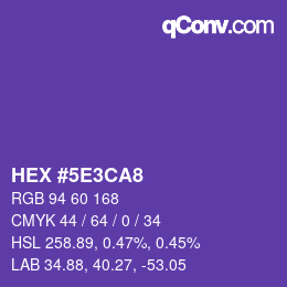 Color code: HEX #5E3CA8 | qconv.com