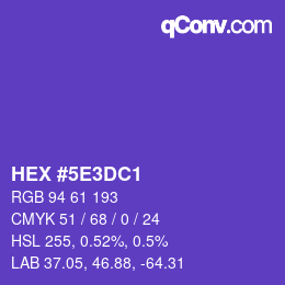 Color code: HEX #5E3DC1 | qconv.com