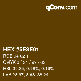 カラーコード: HEX #5E3E01 | qconv.com
