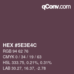 Código de color: HEX #5E3E4C | qconv.com