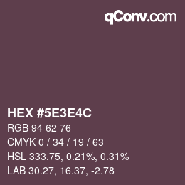 Code couleur: HEX #5E3E4C | qconv.com
