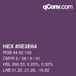 Código de color: HEX #5E3E64 | qconv.com