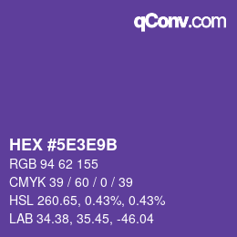 Código de color: HEX #5E3E9B | qconv.com