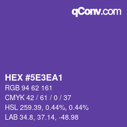 Color code: HEX #5E3EA1 | qconv.com
