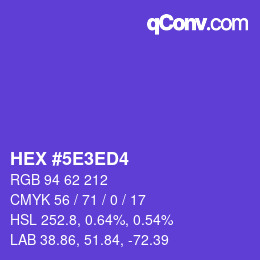 カラーコード: HEX #5E3ED4 | qconv.com