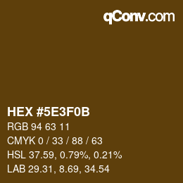 カラーコード: HEX #5E3F0B | qconv.com