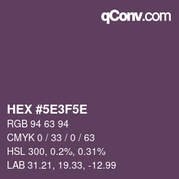 Código de color: HEX #5E3F5E | qconv.com