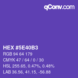 Color code: HEX #5E40B3 | qconv.com
