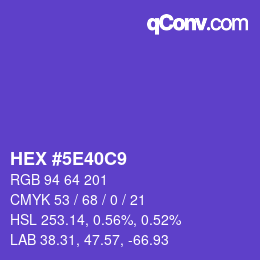 Color code: HEX #5E40C9 | qconv.com