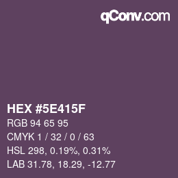 Código de color: HEX #5E415F | qconv.com