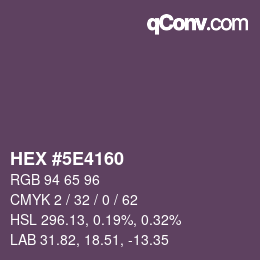 Color code: HEX #5E4160 | qconv.com