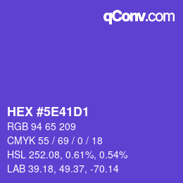Color code: HEX #5E41D1 | qconv.com