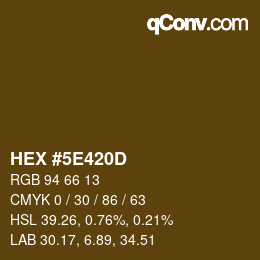 Color code: HEX #5E420D | qconv.com