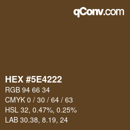Color code: HEX #5E4222 | qconv.com