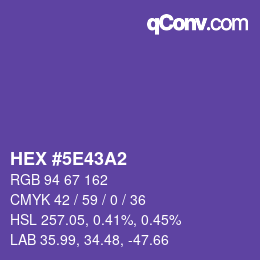 Color code: HEX #5E43A2 | qconv.com