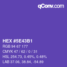 Color code: HEX #5E43B1 | qconv.com