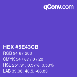 Color code: HEX #5E43CB | qconv.com