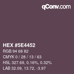 Color code: HEX #5E4452 | qconv.com