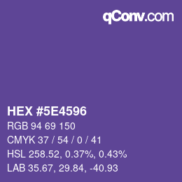 Color code: HEX #5E4596 | qconv.com