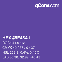 Color code: HEX #5E45A1 | qconv.com