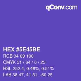 Color code: HEX #5E45BE | qconv.com