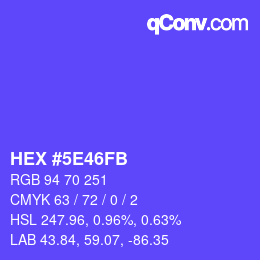 Color code: HEX #5E46FB | qconv.com
