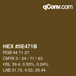 Color code: HEX #5E471B | qconv.com