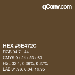 Código de color: HEX #5E472C | qconv.com