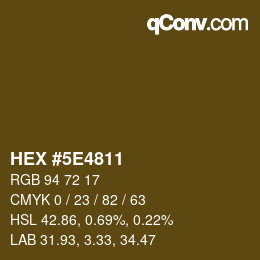 Color code: HEX #5E4811 | qconv.com