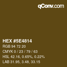 Color code: HEX #5E4814 | qconv.com