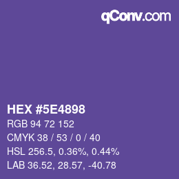 Color code: HEX #5E4898 | qconv.com