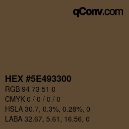 Color code: HEX #5E493300 | qconv.com