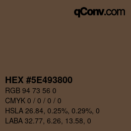 Color code: HEX #5E493800 | qconv.com