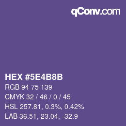 Color code: HEX #5E4B8B | qconv.com