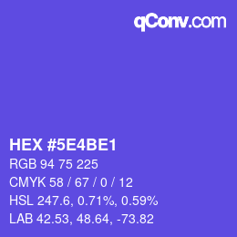 Color code: HEX #5E4BE1 | qconv.com