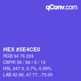 Color code: HEX #5E4CE0 | qconv.com