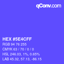 Color code: HEX #5E4CFF | qconv.com