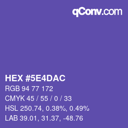 Código de color: HEX #5E4DAC | qconv.com