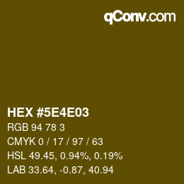 Color code: HEX #5E4E03 | qconv.com