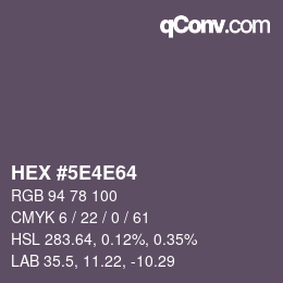 Color code: HEX #5E4E64 | qconv.com