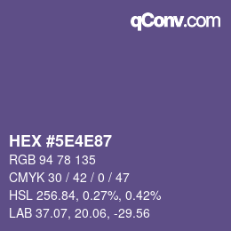 Color code: HEX #5E4E87 | qconv.com
