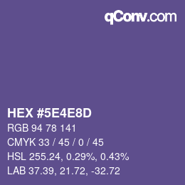 カラーコード: HEX #5E4E8D | qconv.com