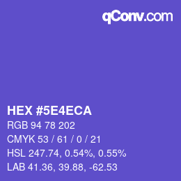 Color code: HEX #5E4ECA | qconv.com