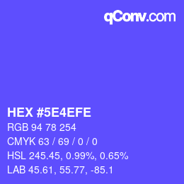 Color code: HEX #5E4EFE | qconv.com