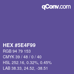 Color code: HEX #5E4F99 | qconv.com